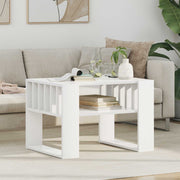 Salontafel 66x49,5x45 cm wit bewerkt hout