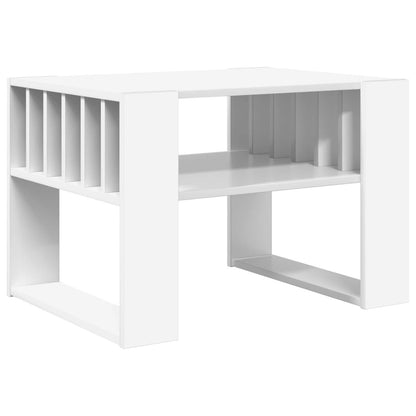 Salontafel Wit 66 x 49,5 x 45 cm Bewerkt hout