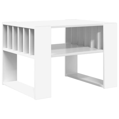 Salontafel Wit 66 x 49,5 x 45 cm Bewerkt hout