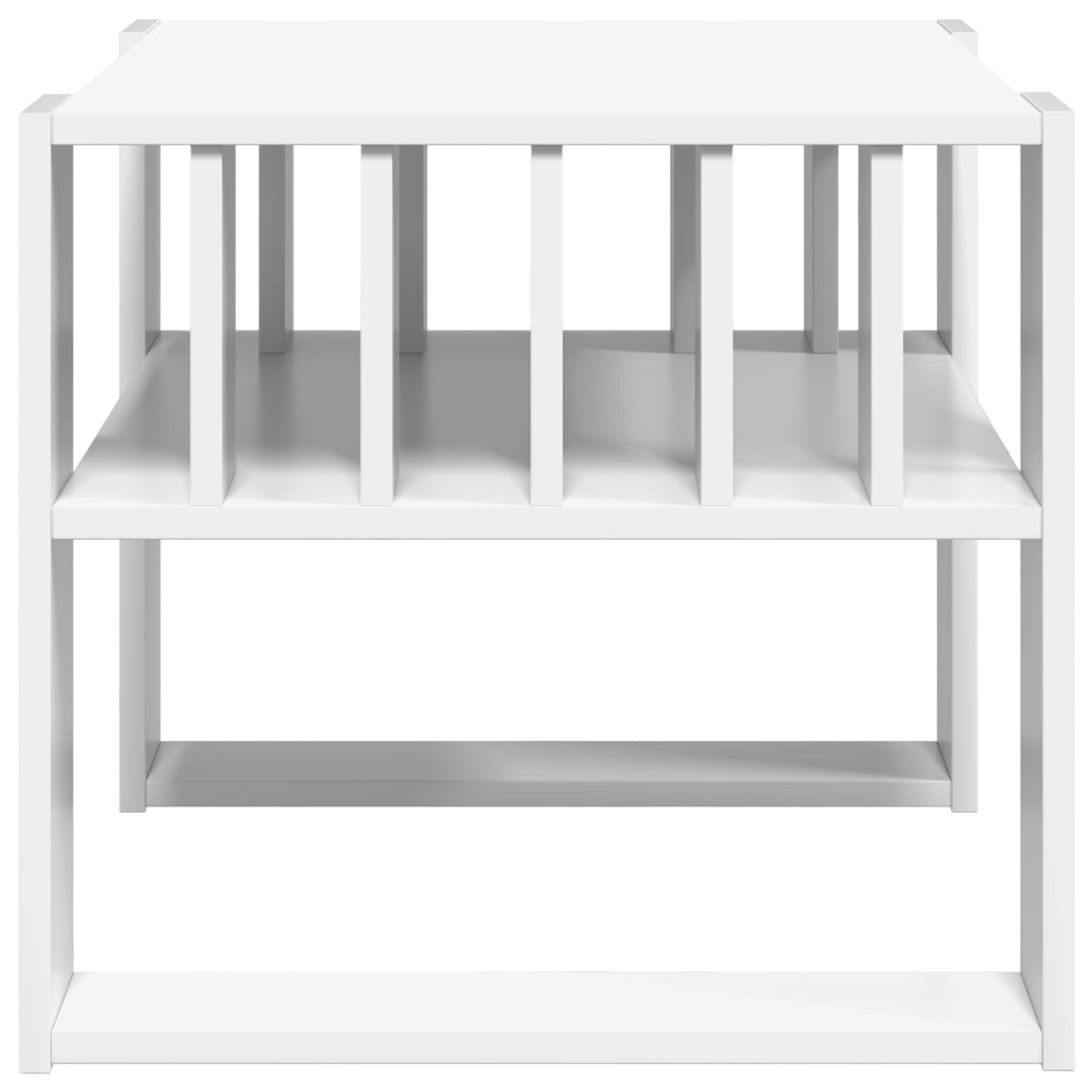Salontafel Wit 66 x 49,5 x 45 cm Bewerkt hout