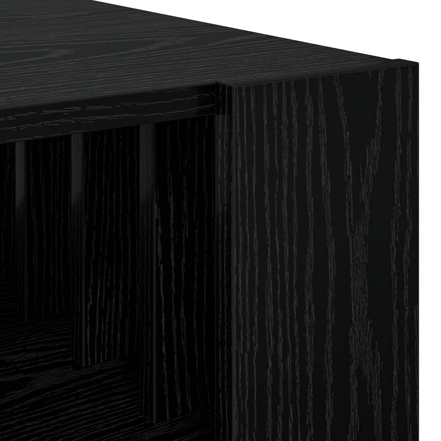 Salontafel Zwart Eiken 66 x 49,5 x 45 cm Bewerkt hout