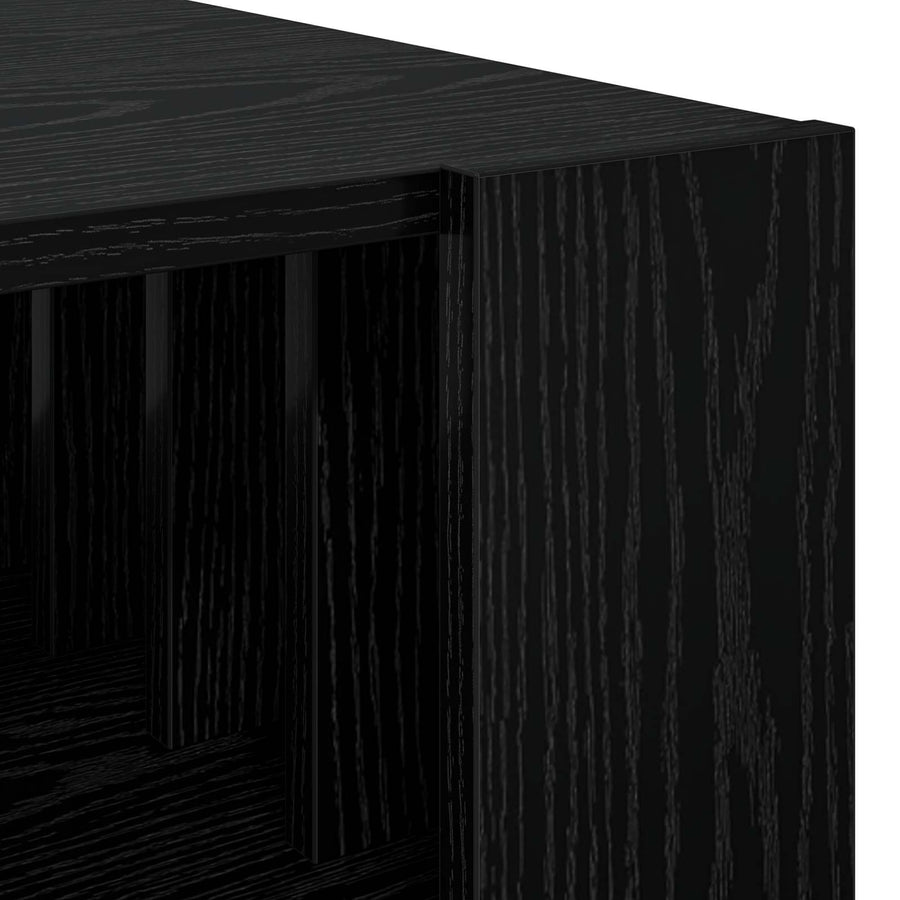 Salontafel Zwart Eiken 66 x 49,5 x 45 cm Bewerkt hout