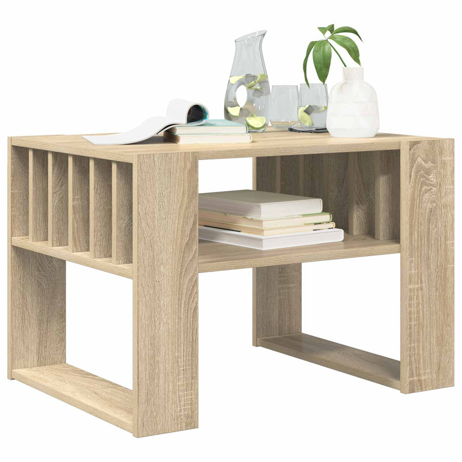 Salontafel Sonoma Eiken 66 x 49,5 x 45 cm Bewerkt hout