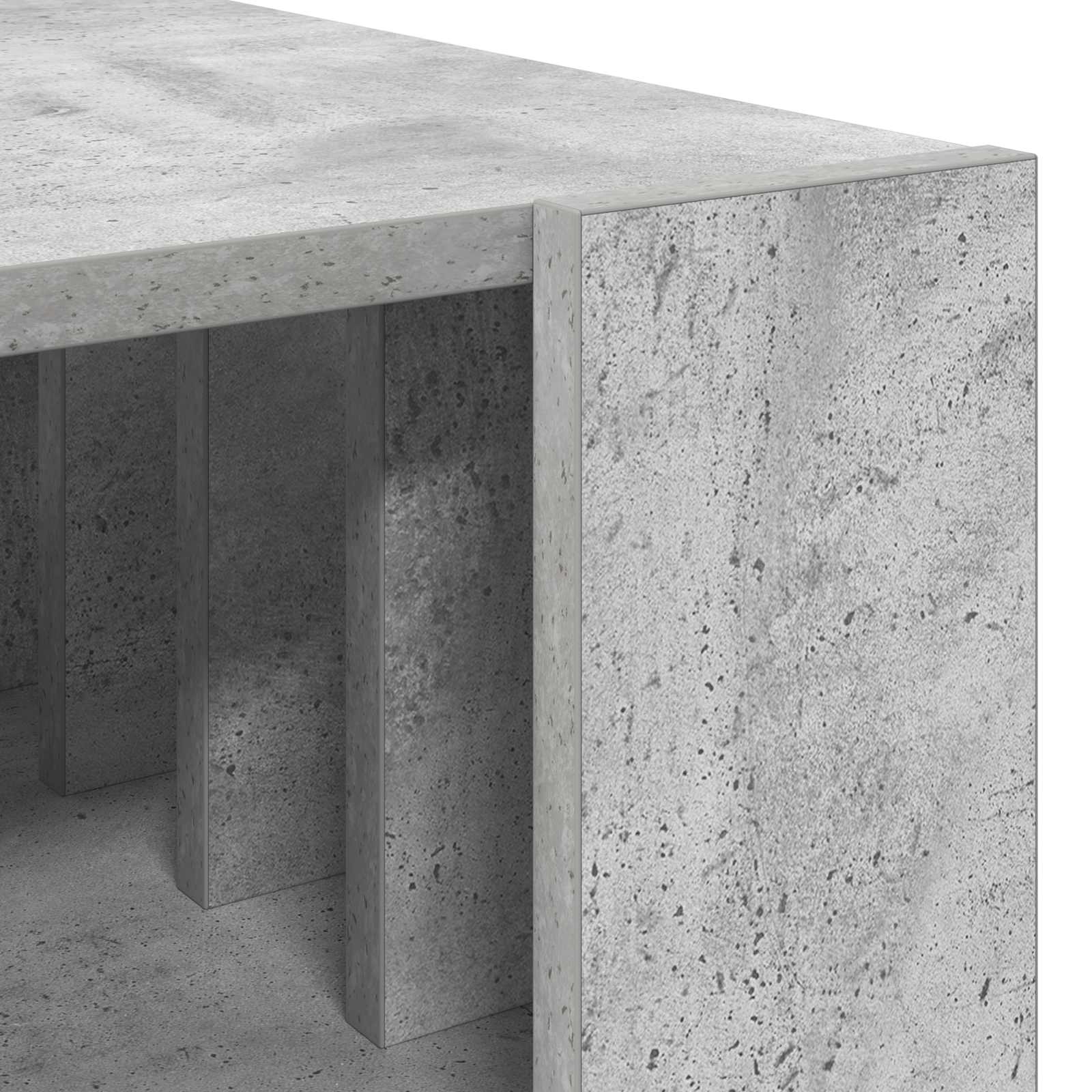 Salontafel Beton Grijs 66 x 49,5 x 45 cm Bewerkt hout