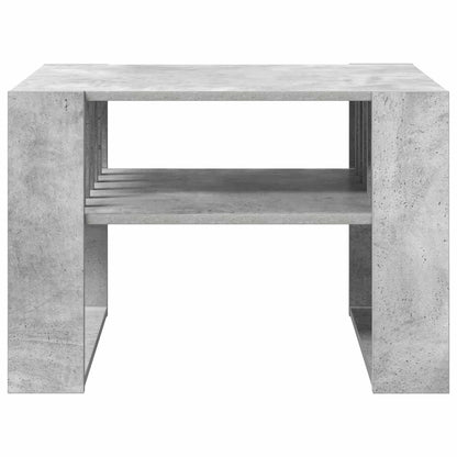 Salontafel Beton Grijs 66 x 49,5 x 45 cm Bewerkt hout