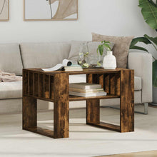 Salontafel Gerookt eiken 66 x 49,5 x 45 cm Bewerkt hout