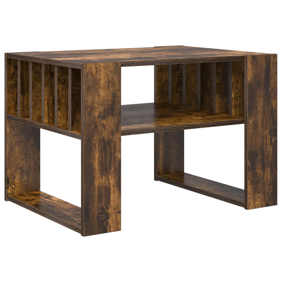 Salontafel Gerookt eiken 66 x 49,5 x 45 cm Bewerkt hout