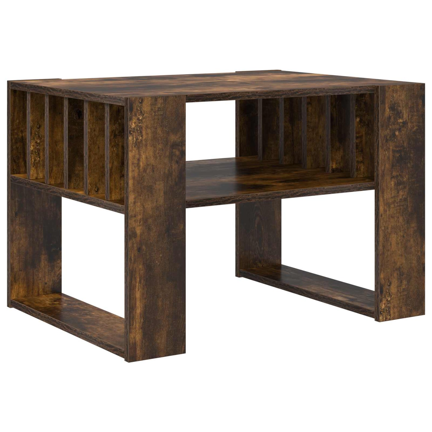 Salontafel Gerookt eiken 66 x 49,5 x 45 cm Bewerkt hout