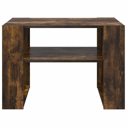 Salontafel Gerookt eiken 66 x 49,5 x 45 cm Bewerkt hout