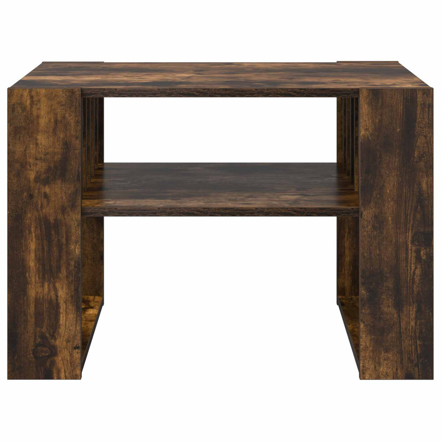 Salontafel Gerookt eiken 66 x 49,5 x 45 cm Bewerkt hout