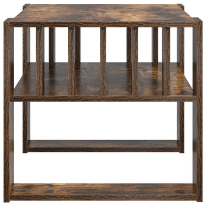 Salontafel Gerookt eiken 66 x 49,5 x 45 cm Bewerkt hout
