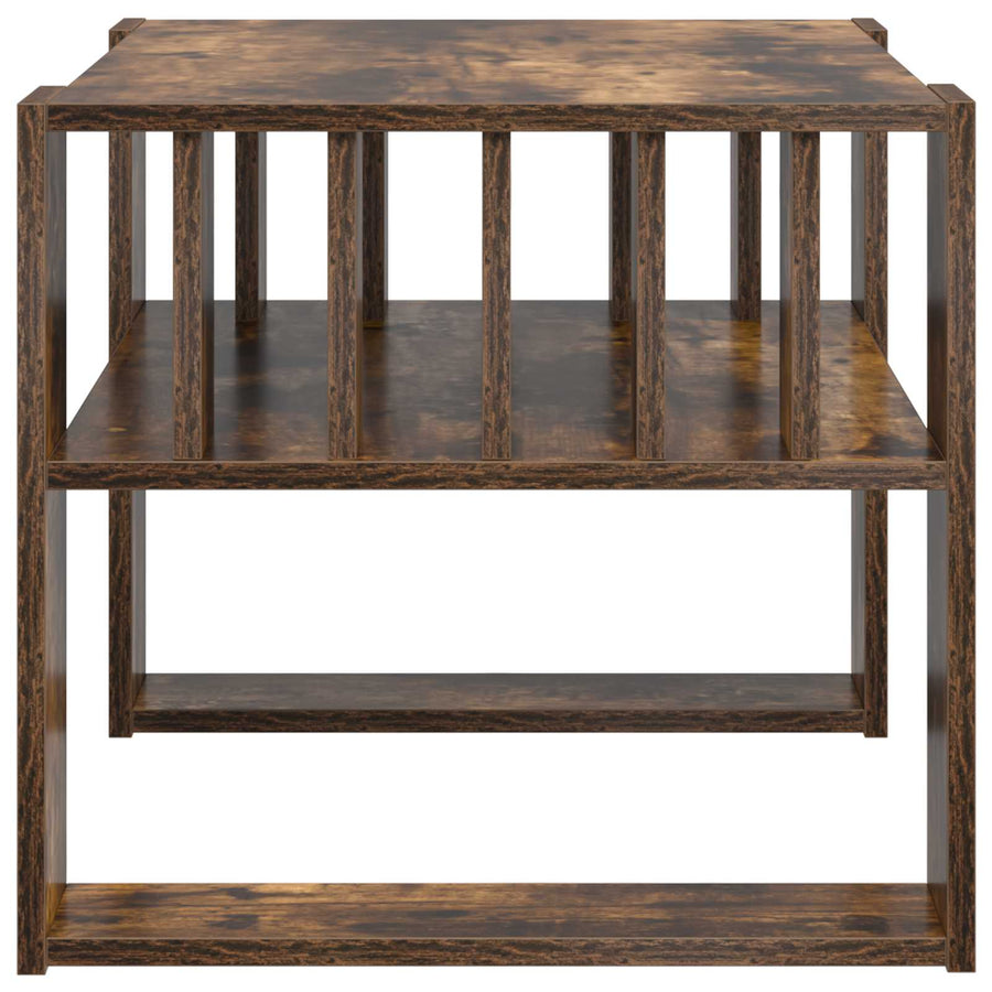 Salontafel Gerookt eiken 66 x 49,5 x 45 cm Bewerkt hout