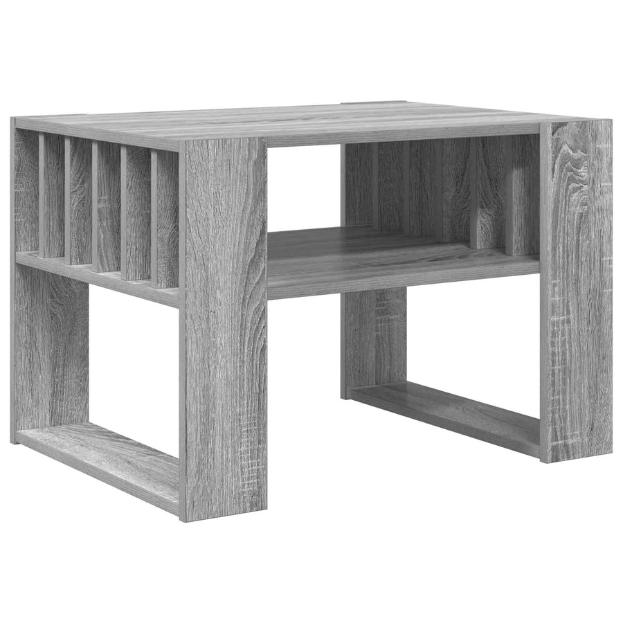 Salontafel Grijs Sonoma 66 x 49,5 x 45 cm Bewerkt hout