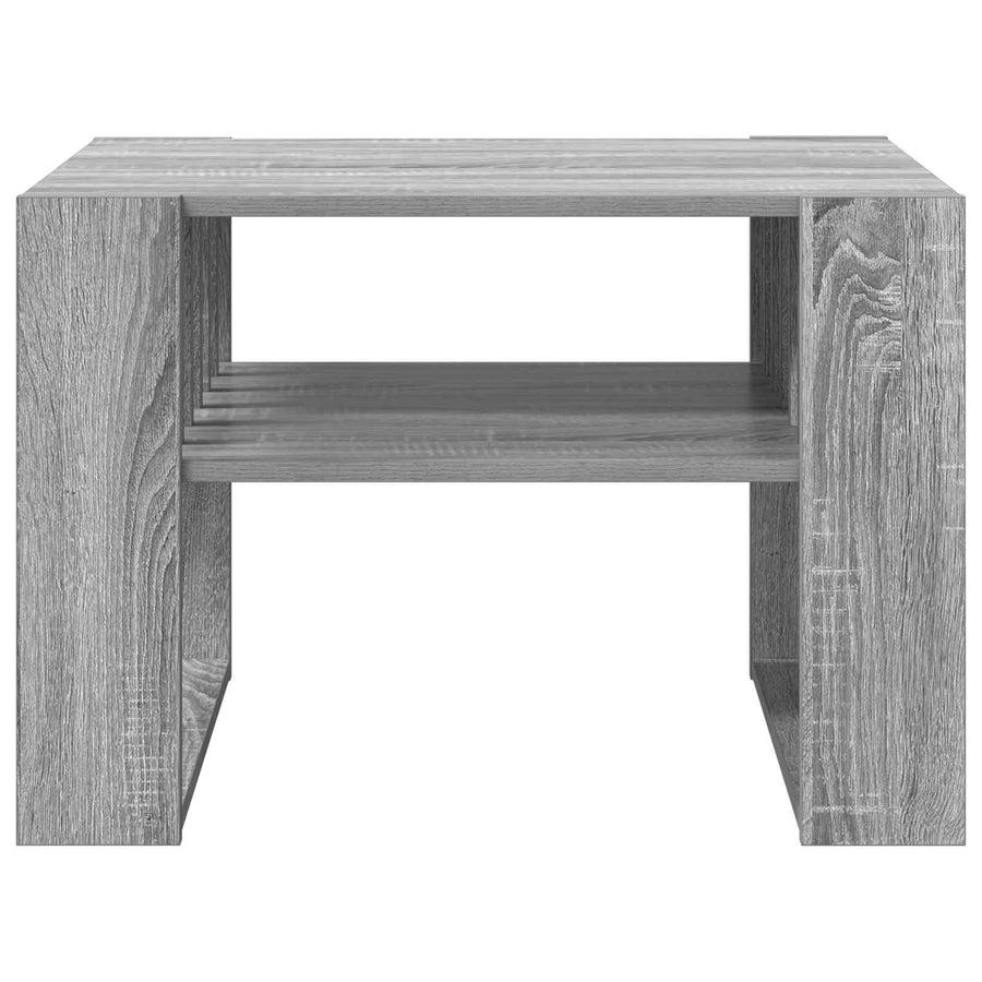 Salontafel Grijs Sonoma 66 x 49,5 x 45 cm Bewerkt hout