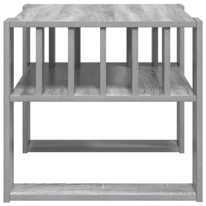 Salontafel Grijs Sonoma 66 x 49,5 x 45 cm Bewerkt hout