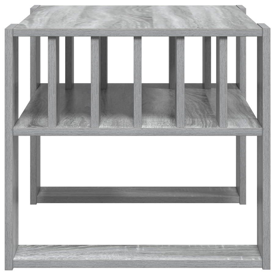 Salontafel Grijs Sonoma 66 x 49,5 x 45 cm Bewerkt hout