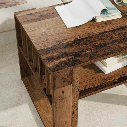 Salontafel Oudhout 66 x 49,5 x 45 cm Bewerkt hout
