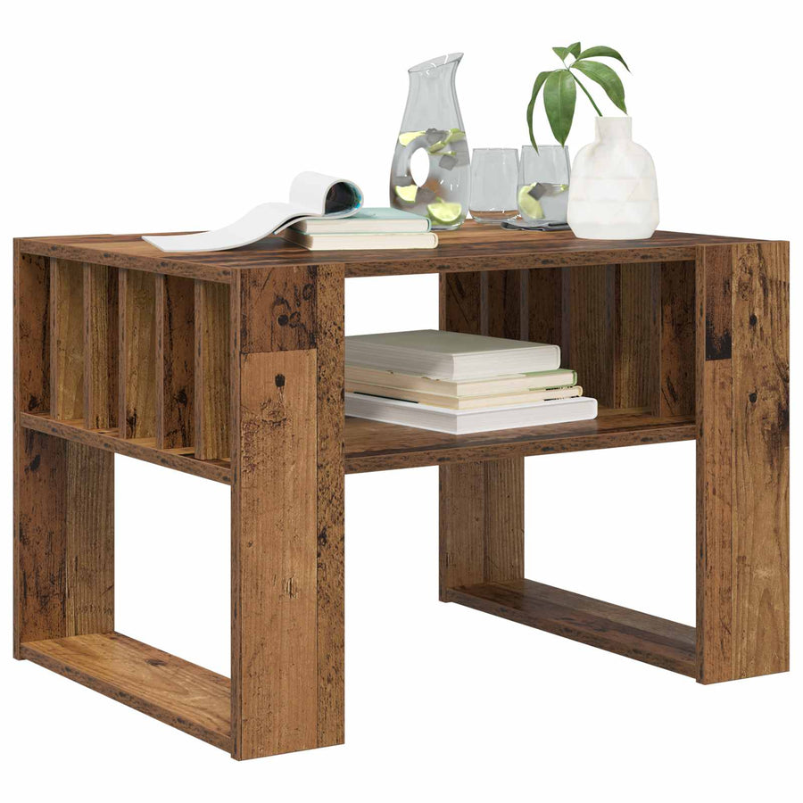 Salontafel Oudhout 66 x 49,5 x 45 cm Bewerkt hout