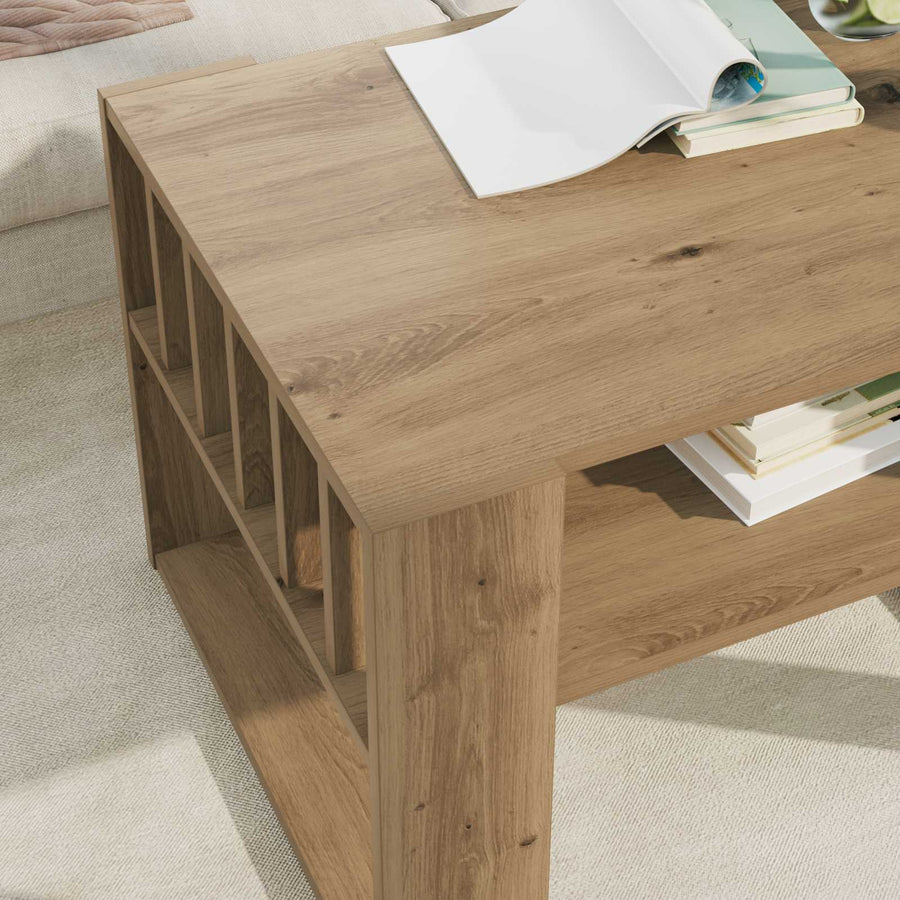 Salontafel Artisan Eiken 66 x 49,5 x 45 cm Bewerkt hout