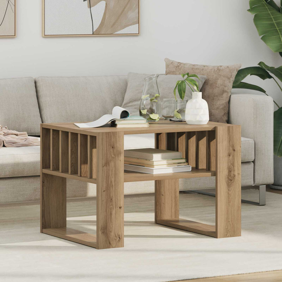 Salontafel Artisan Eiken 66 x 49,5 x 45 cm Bewerkt hout