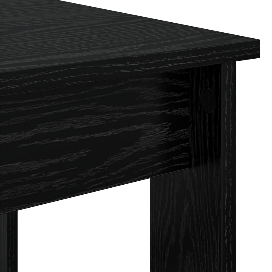 Koffietafel Set 2 pcs Zwart Eiken Bewerkt hout