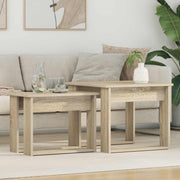 Koffietafel set 2 stuks 50x52x42 cm en 50x30x37 cm sonoma eiken