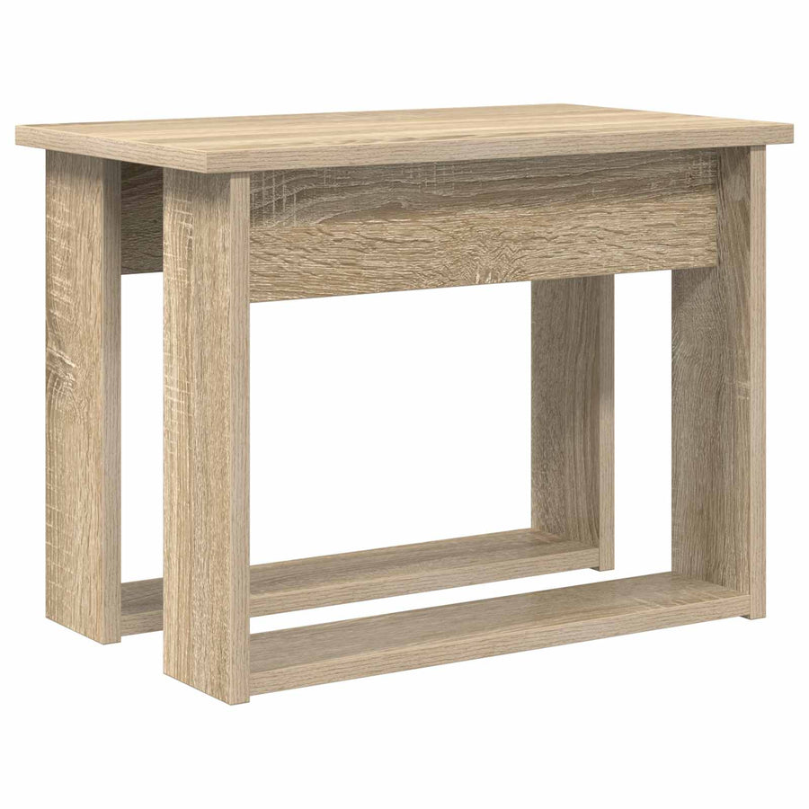 Koffietafel Set 2 pcs Sonoma Eiken Bewerkt hout