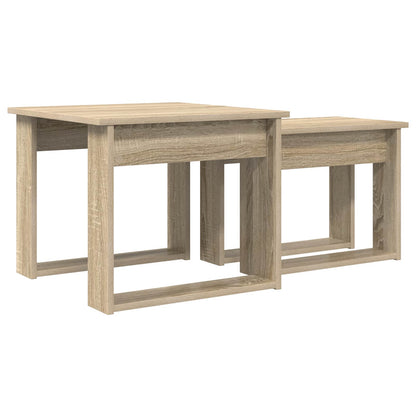 Koffietafel Set 2 pcs Sonoma Eiken Bewerkt hout