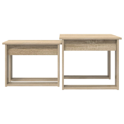 Koffietafel Set 2 pcs Sonoma Eiken Bewerkt hout