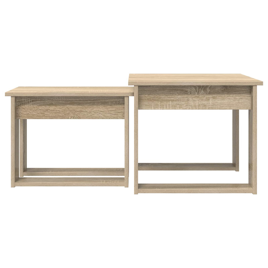 Koffietafel Set 2 pcs Sonoma Eiken Bewerkt hout