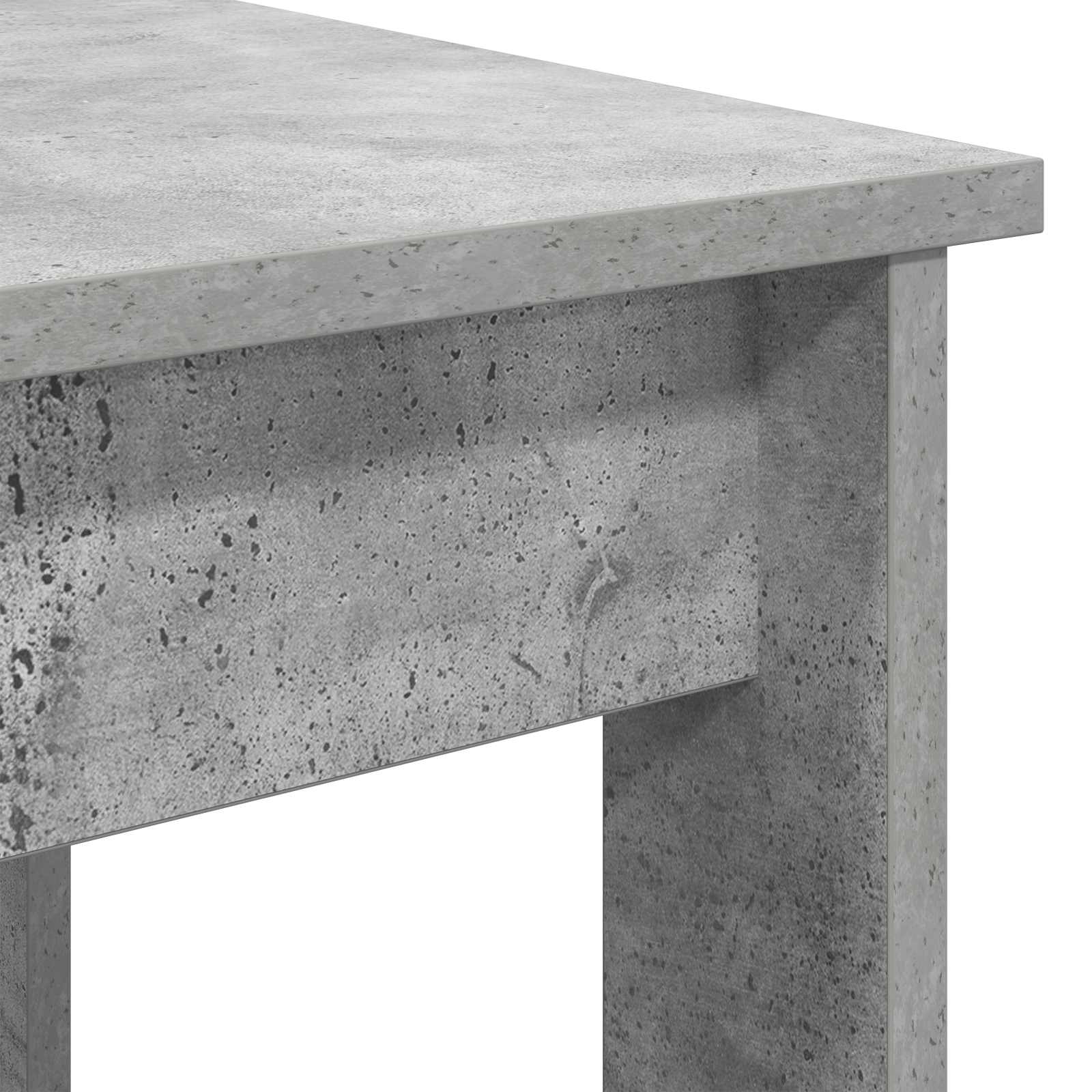 Koffietafel Set 2 pcs Beton Grijs Bewerkt hout