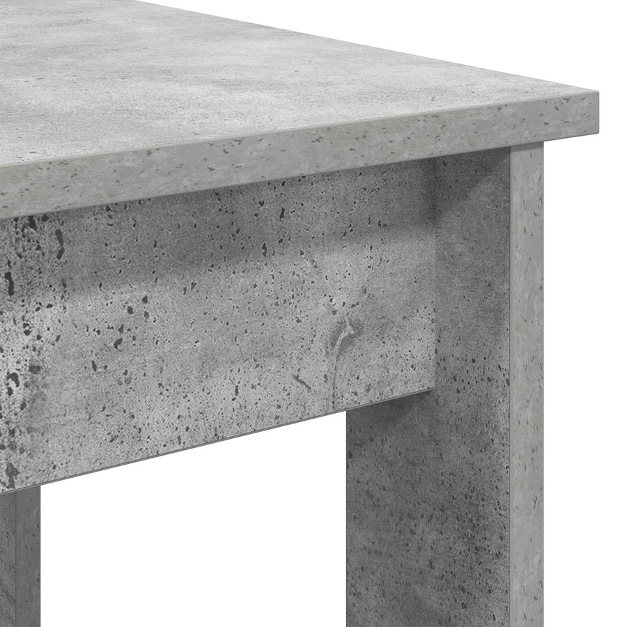 Koffietafel Set 2 pcs Beton Grijs Bewerkt hout