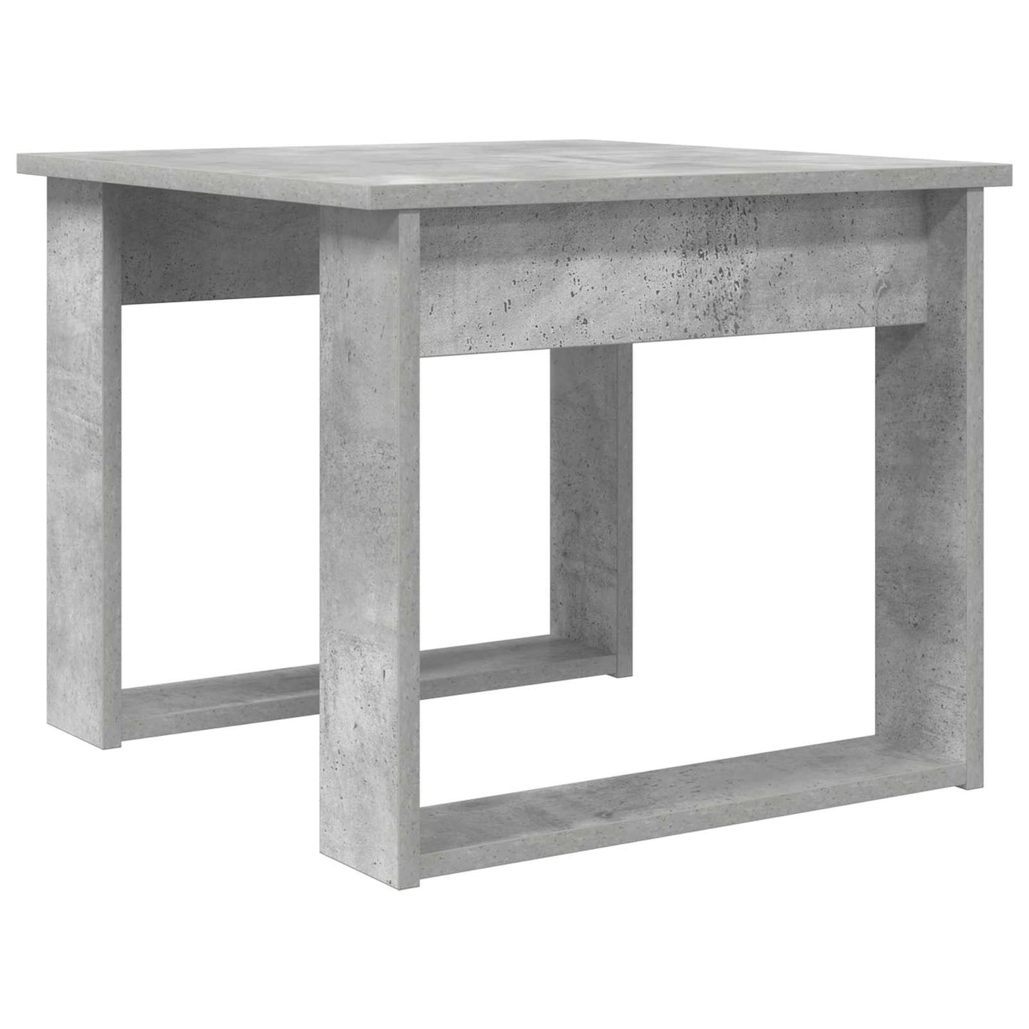 Koffietafel Set 2 pcs Beton Grijs Bewerkt hout