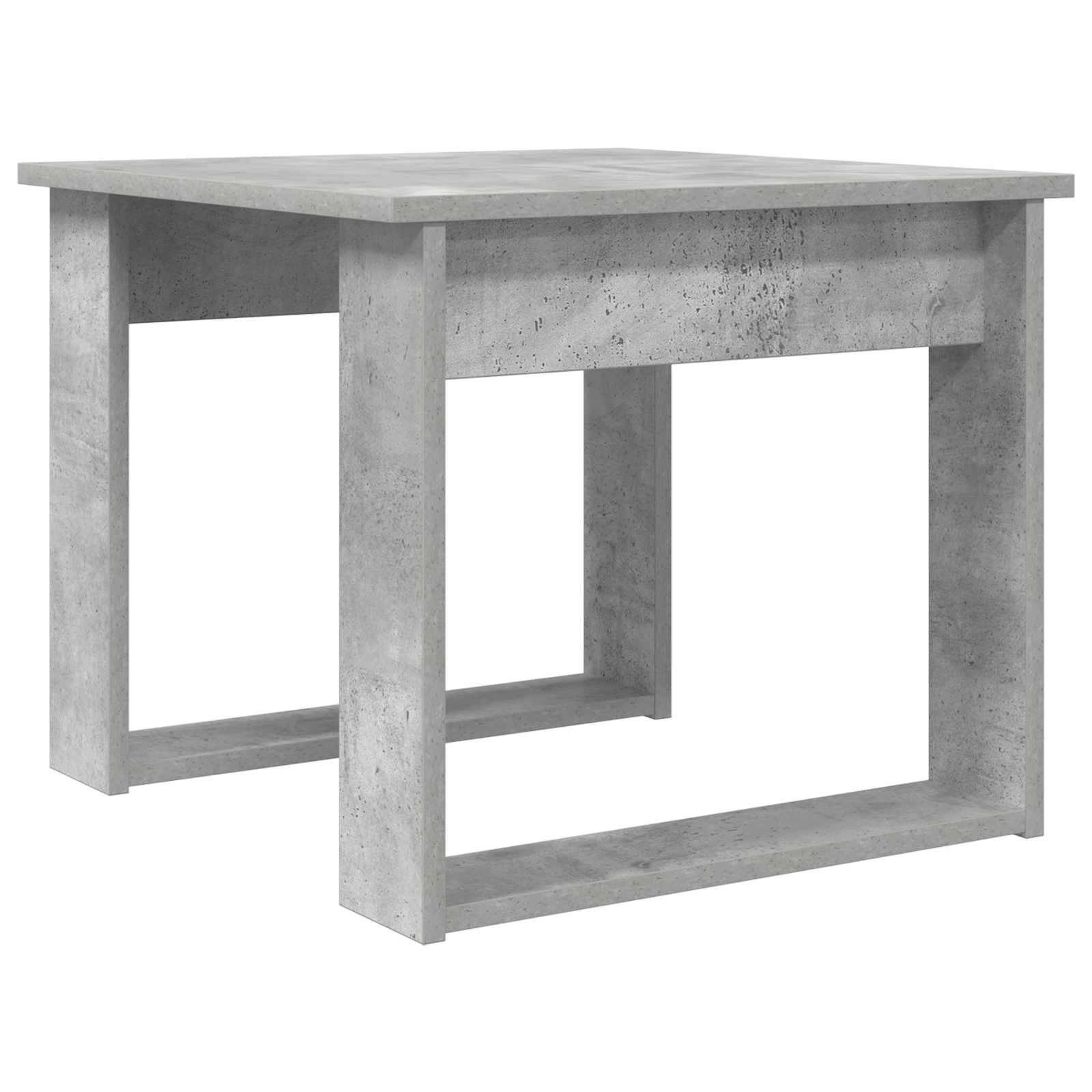 Koffietafel Set 2 pcs Beton Grijs Bewerkt hout