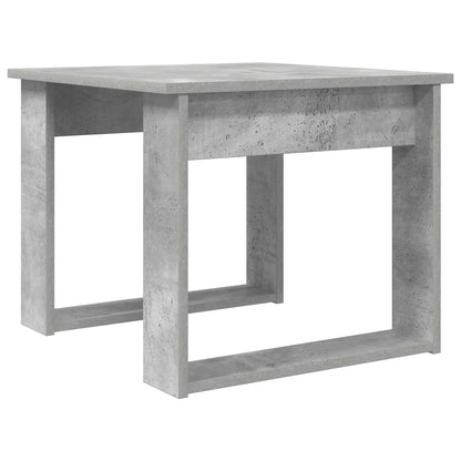 Koffietafel Set 2 pcs Beton Grijs Bewerkt hout