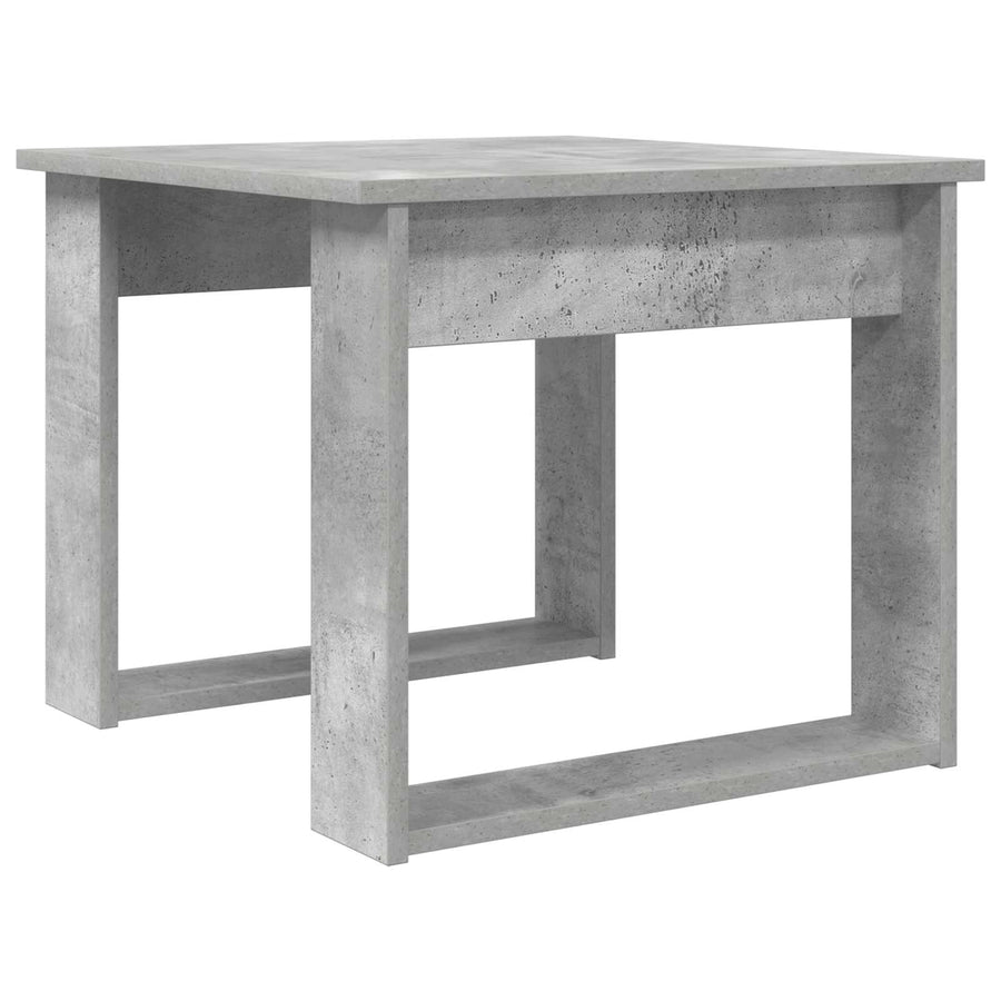 Koffietafel Set 2 pcs Beton Grijs Bewerkt hout
