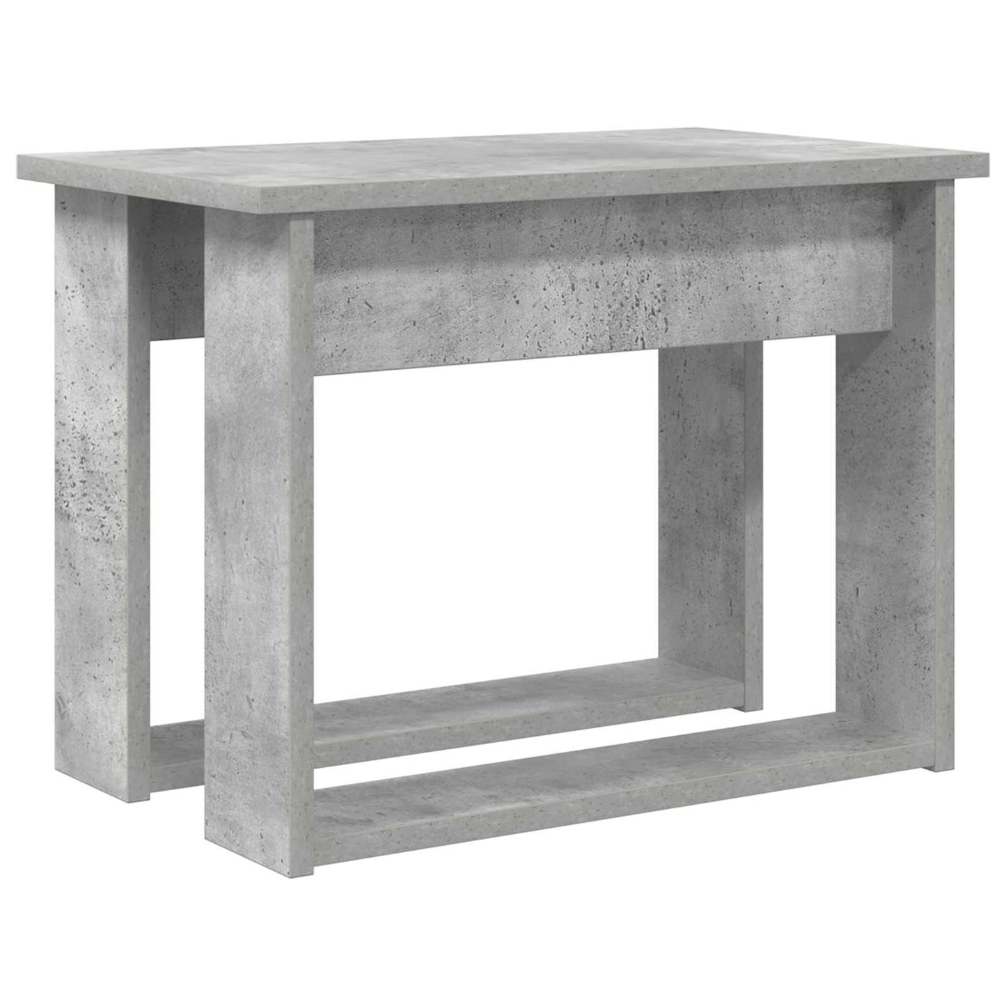 Koffietafel Set 2 pcs Beton Grijs Bewerkt hout