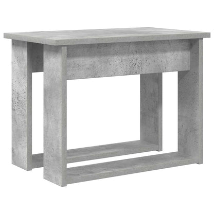 Koffietafel Set 2 pcs Beton Grijs Bewerkt hout