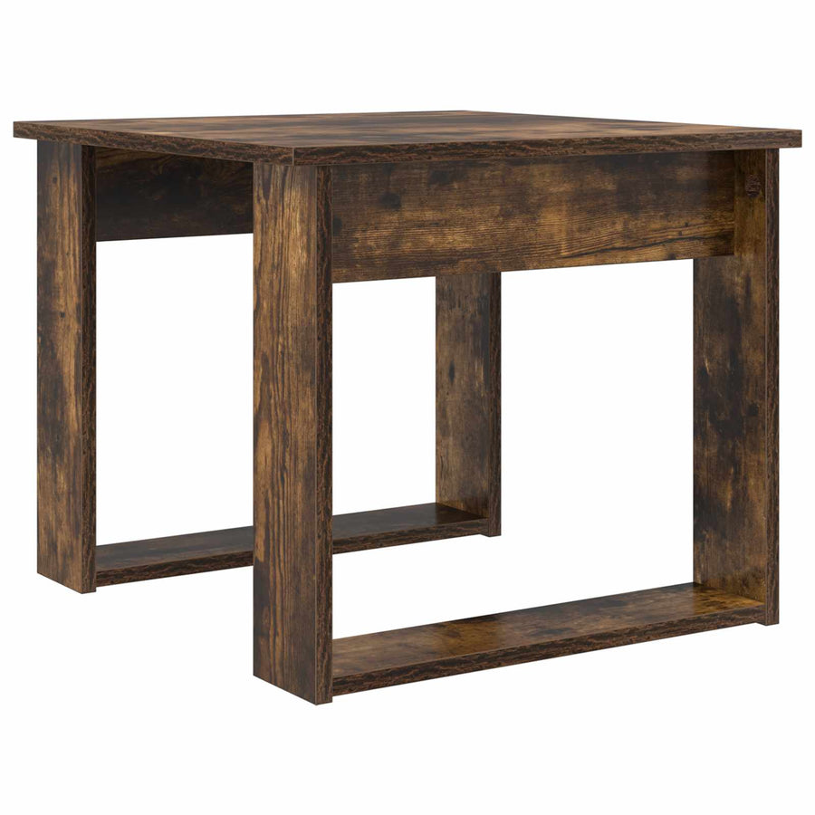 Koffietafel Set 2 pcs Gerookt eiken Bewerkt hout