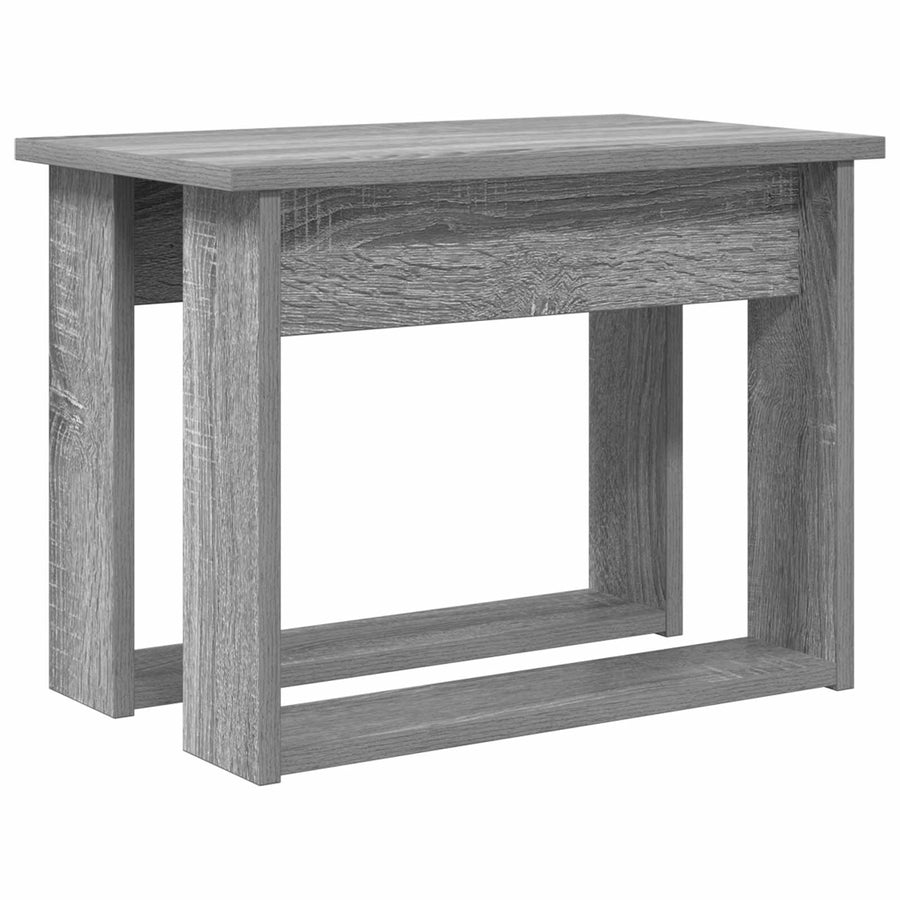 Koffietafel Set 2 pcs Grijs Sonoma Bewerkt hout