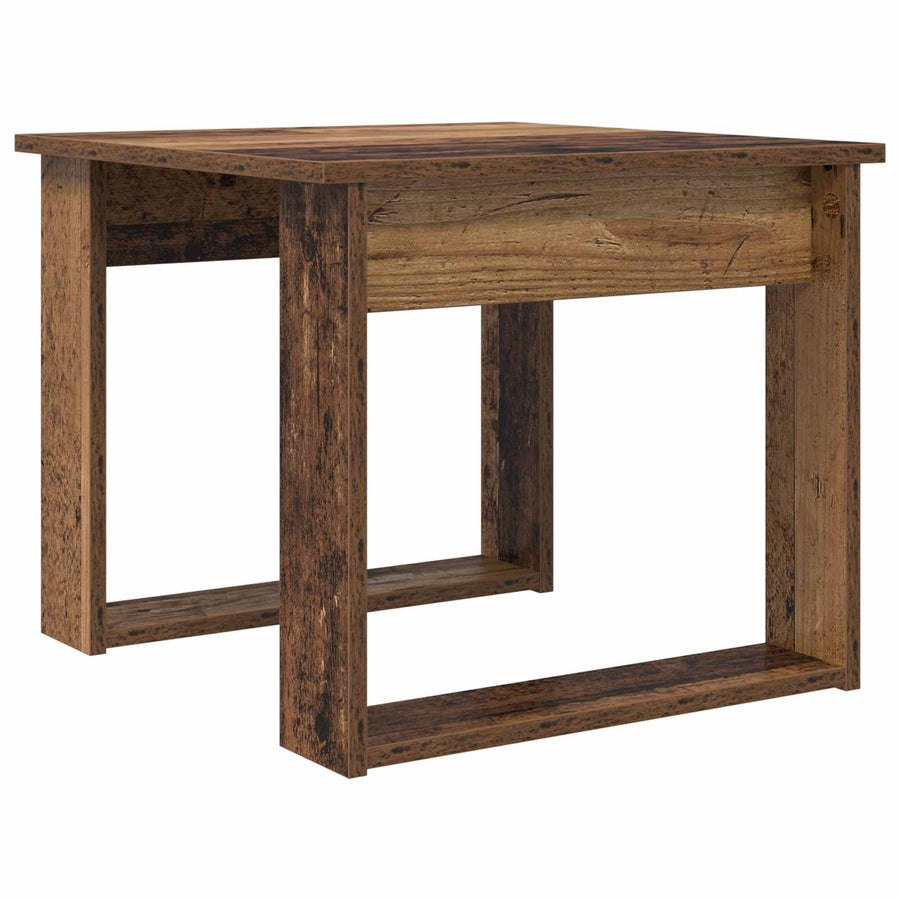 Koffietafel Set 2 pcs Oudhout Bewerkt hout