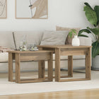 Koffietafel set 2 stuks 50x52x42 cm artisan eiken