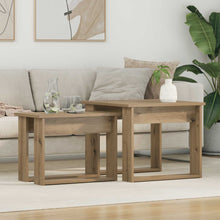 Koffietafel Set 2 pcs Artisan Eiken Bewerkt hout