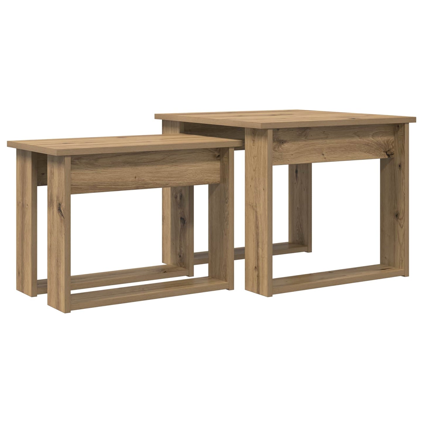 Koffietafel Set 2 pcs Artisan Eiken Bewerkt hout