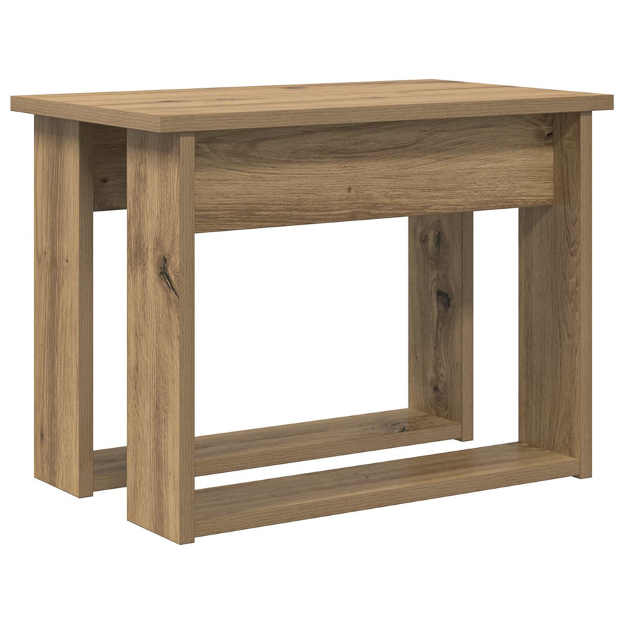 Koffietafel Set 2 pcs Artisan Eiken Bewerkt hout