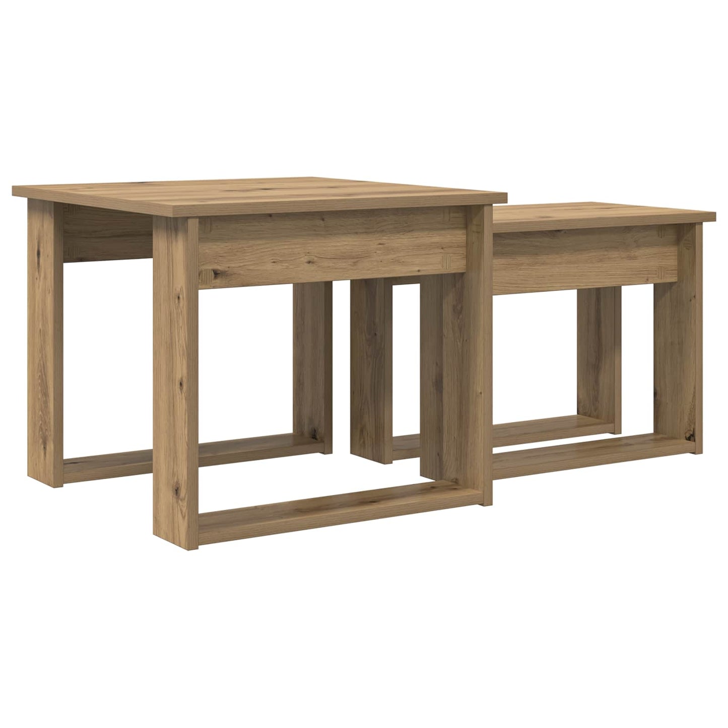 Koffietafel Set 2 pcs Artisan Eiken Bewerkt hout
