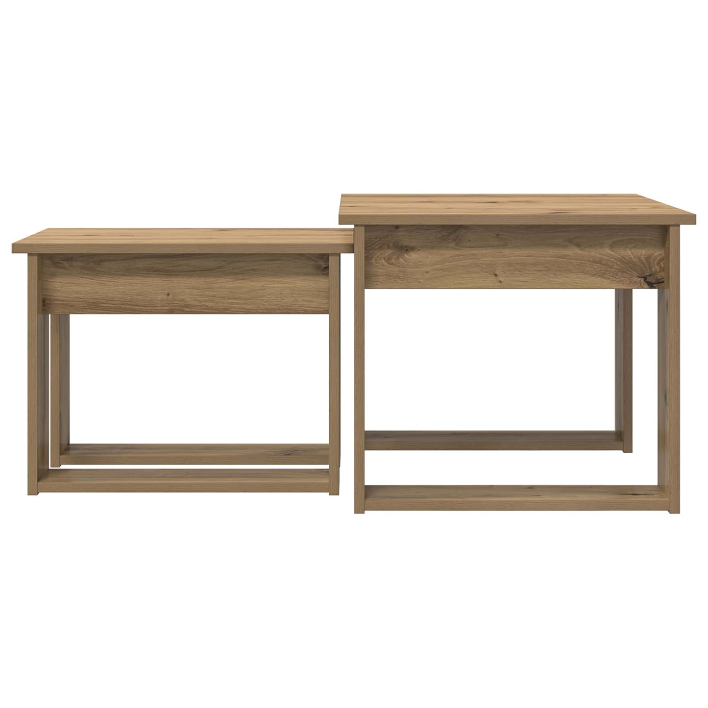 Koffietafel Set 2 pcs Artisan Eiken Bewerkt hout