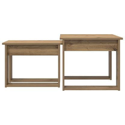 Koffietafel Set 2 pcs Artisan Eiken Bewerkt hout