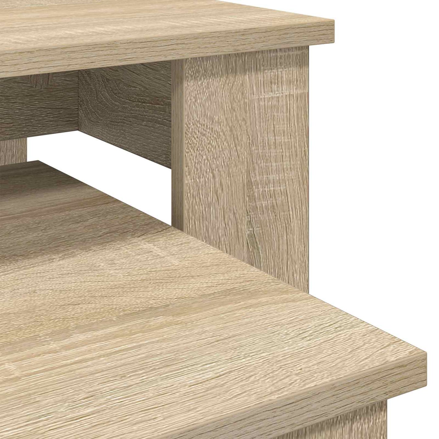 Koffietafel Set 2 pcs Sonoma Eiken Bewerkt hout