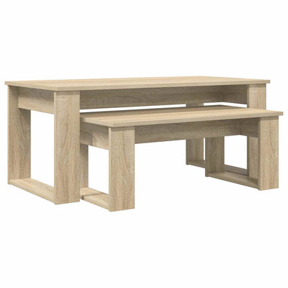 Koffietafel Set 2 pcs Sonoma Eiken Bewerkt hout